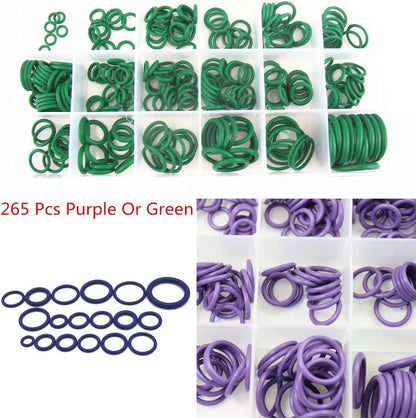 ya 4 8.10 265 Pcs Car A/C System Air Conditioning O Ring Seals Set Rapid Repair Kit Tool