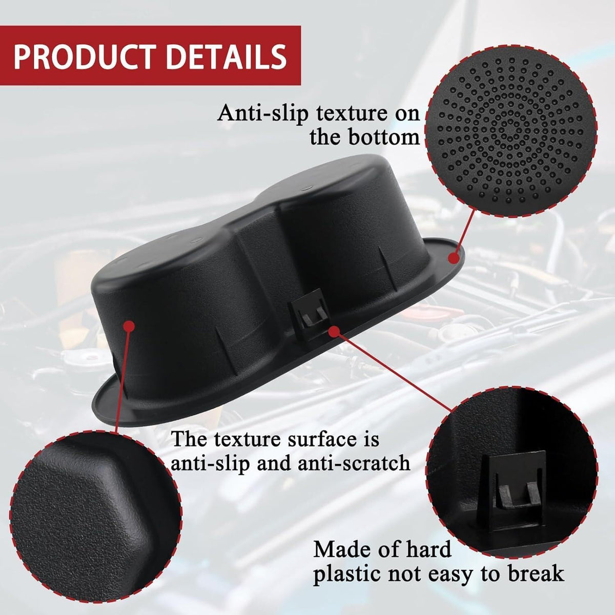 ya 9 10.24 5HD65DX9AC Rear for SEAT Cup Holder for 2002-2019 for Dodge for Ram 1500 2500 Replacement Parts