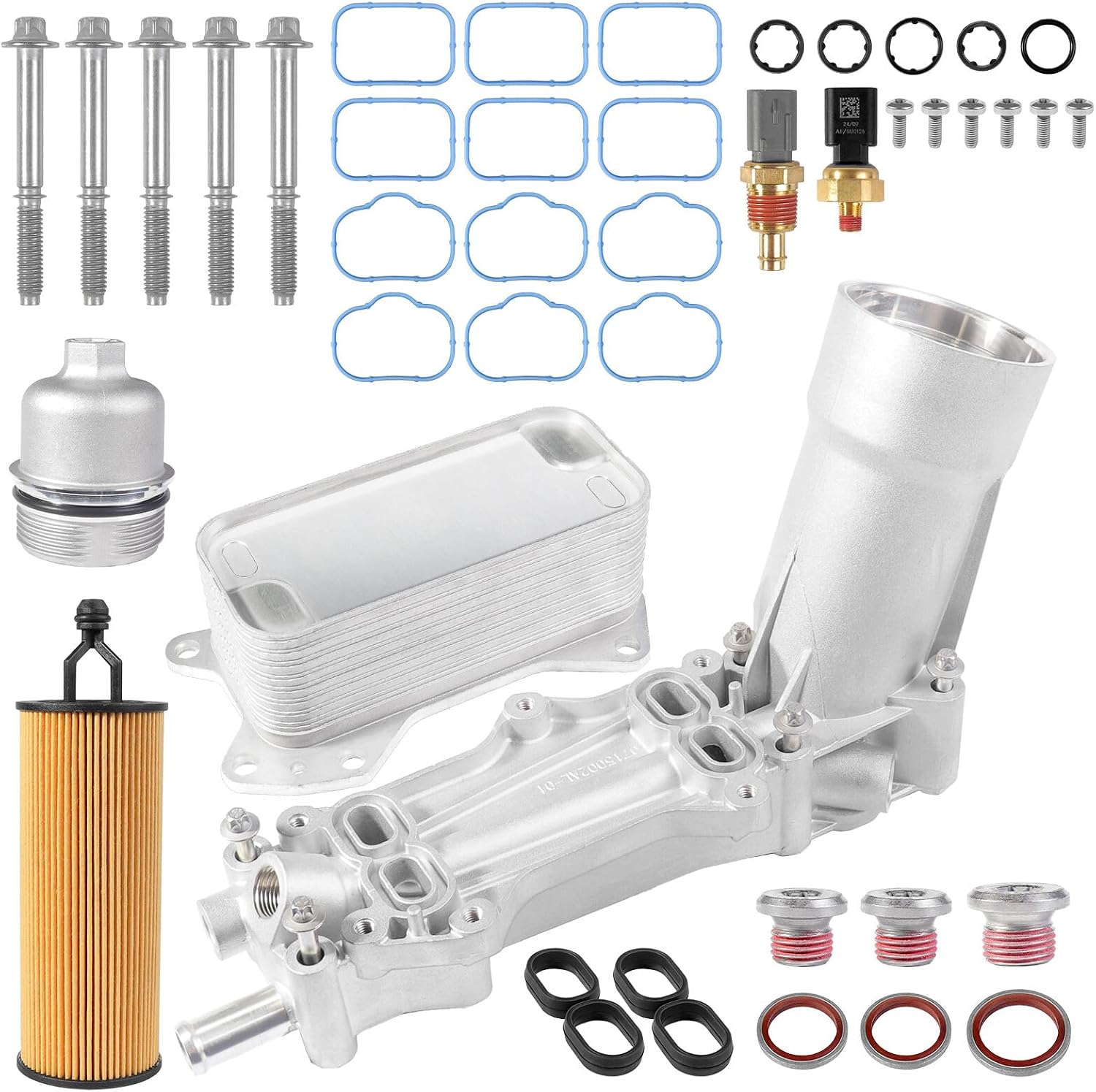 ya 5 8.24 baidi Full Aluminum Oil Cooler Engine Filter Housing Assembly for Jeep for Wrangler Grand