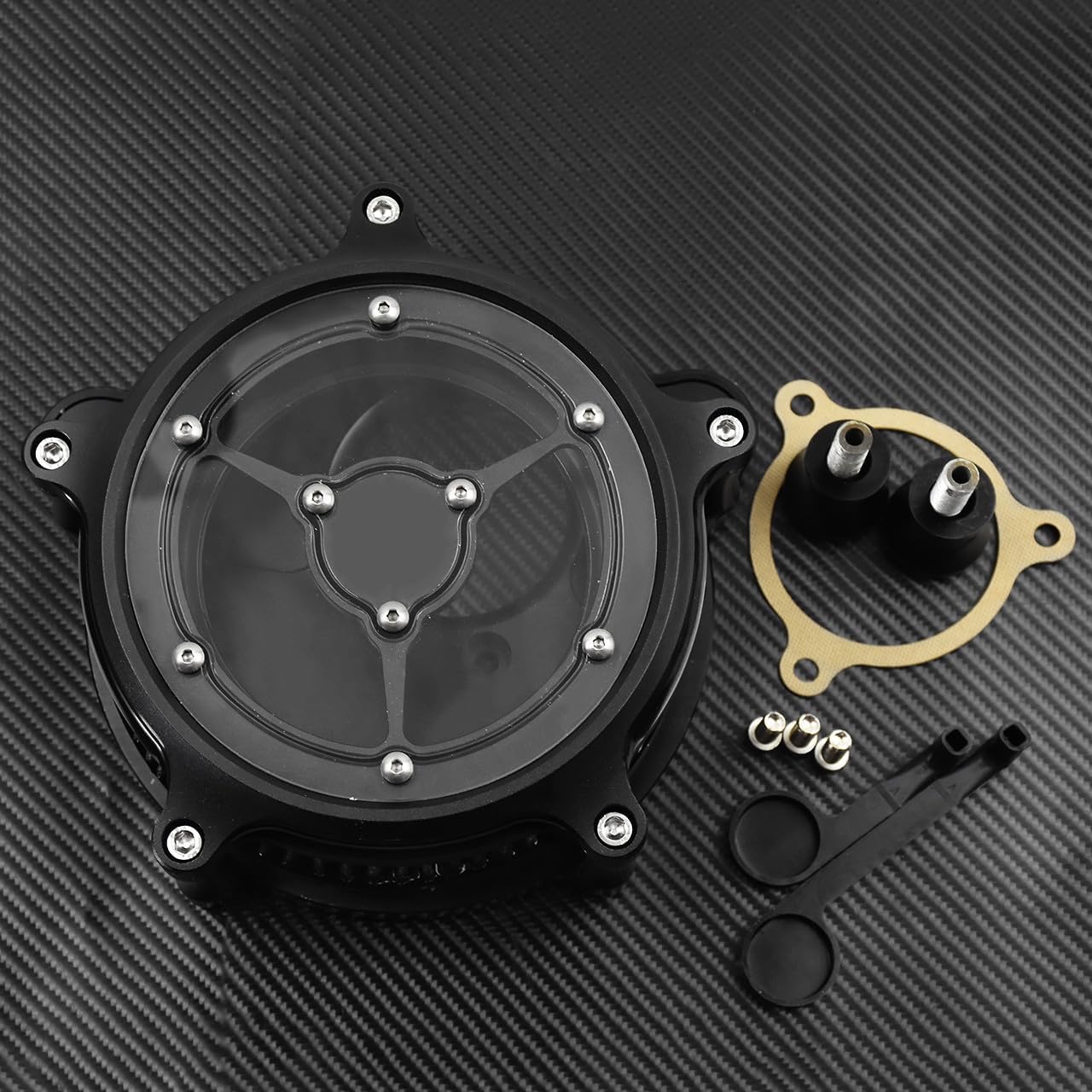 ya 5 8.10 Black Air Cleaner Gray Air Filter System Fit for Harley Touring 17-19 Softail 18