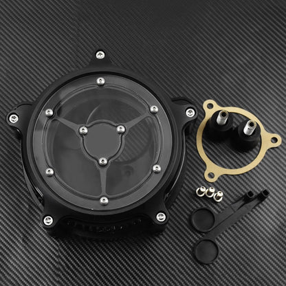 ya 5 8.10 Black Air Cleaner Gray Air Filter System Fit for Harley Touring 17-19 Softail 18
