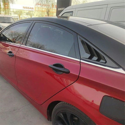 ya 4 8.24 baidi Carbon Fiber Side Vent Window Louver Cover Trim for Hyundai Sonata 2011-2014 