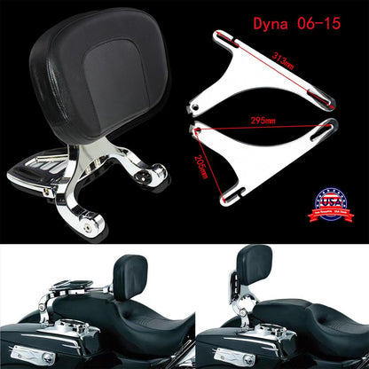 ya 6 8.24 baidi Adjustable Multi-Purpose Driver & Passenger Backrest Fit for Harley Dyna 06-17