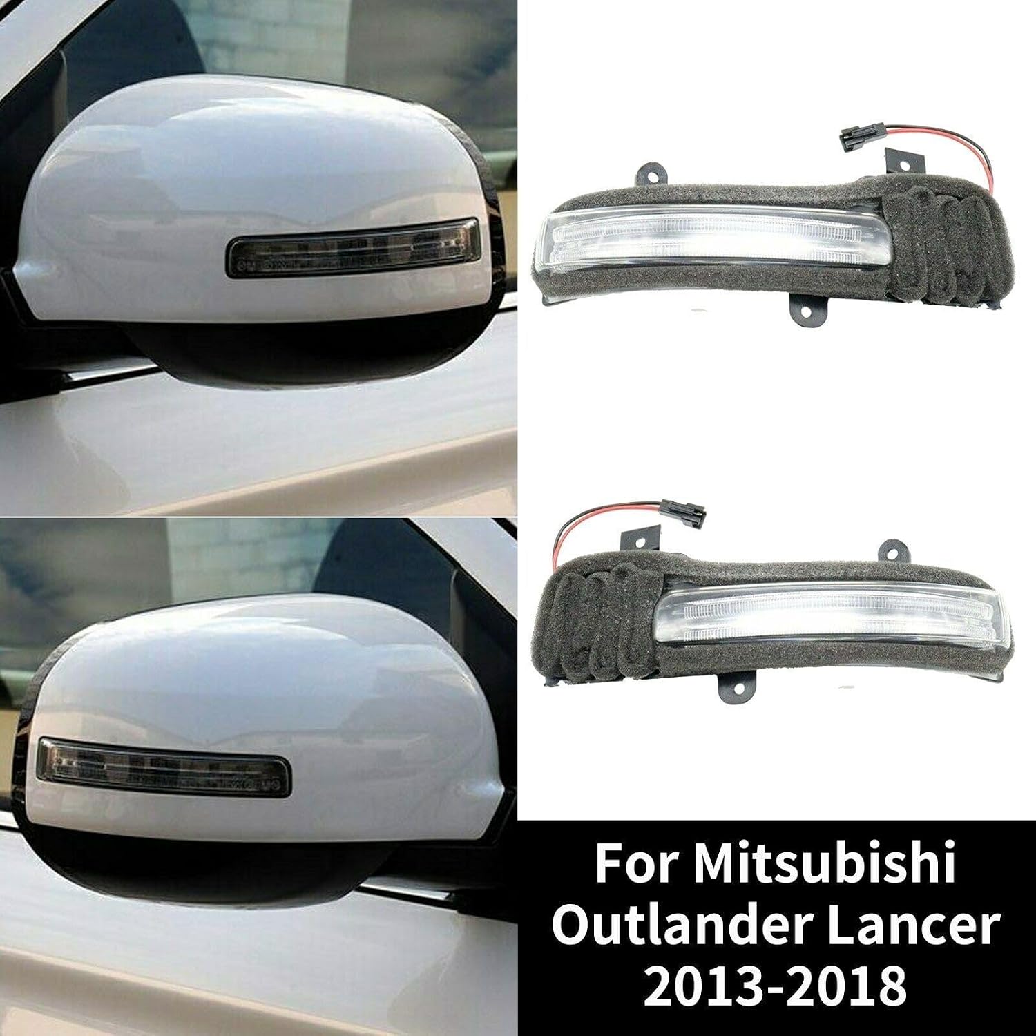 ya 4 8.14 Car side door mirror turn signal light for Mitsubishi Outlander Lancer 2013-2019