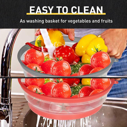 ya 14 9.20 baidi 2 Pcs Foldable Microwave Splash Cover, Plate & Bowl Splash Guard,Fruit Strainer-1