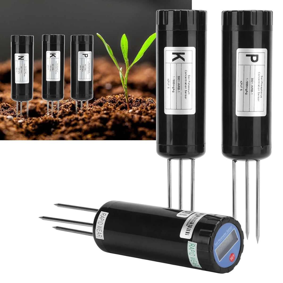 ya 26 10.21 baidi Soil Tester Nutrient Intelligent Fertilizer Detor Meter NPK Sensor