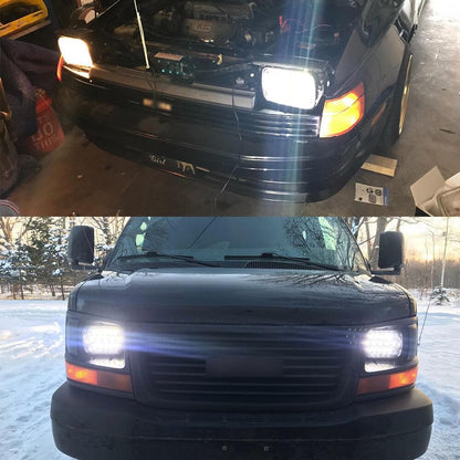 ya 7 8.24 baidi LED Headlight H6054 Bulb High/Low Sealed Beam for Chevrolet S10 Sonoma Truck 2pcs IP67