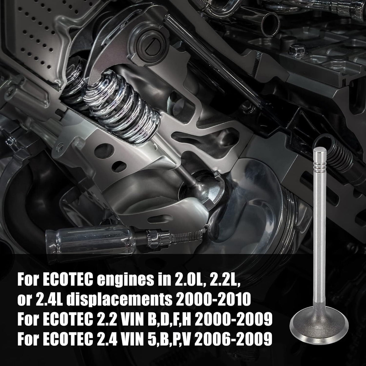 ya 10 9.16 baidi NEW Intake Valves For 07-17 for Chevrolet GM for Buick for Saturn 2.0/2.4L Engine