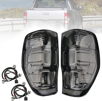 ya 10 9.16 zhengce 2pcs SMOKE Black Tail Lights for Ford RANGER T6 MK1 MK2 WildTrak 2011-2018