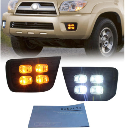 ya 4 8.8 1 pair LED DRL turn signal lights for Toyota 4Runner 2006-09 fog light upgrade kit 