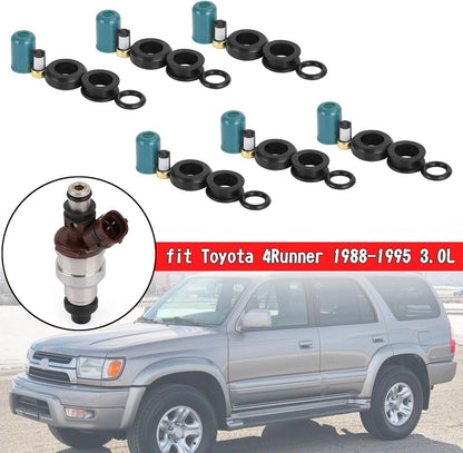 ya 14 9.20 zhengce 6PCS Fuel Injectors Repair Seal Rebuild Kit for 3VZE 1988-1995 3.0L-1