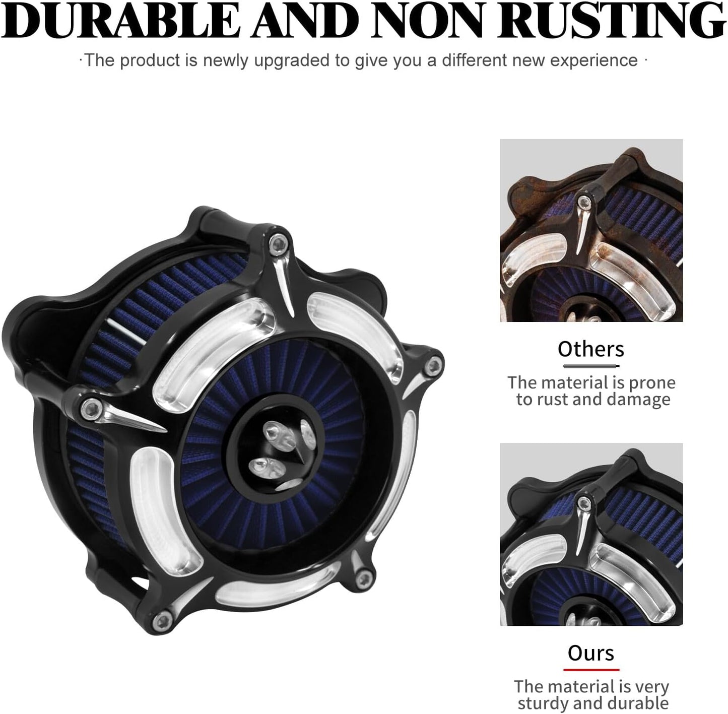 ya 5 8.10 Spike Air Cleaner Filter Blue Intake for Harley Touring Road Electra Glide 17-23