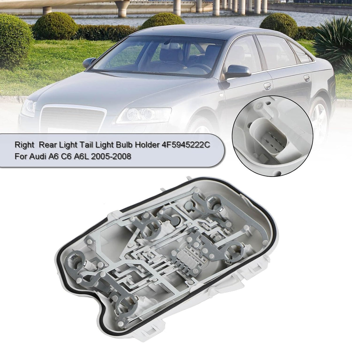 ya 10 9.16 zhengce Right Rear Light Tail Light Bulb Holder 4F5945222C for Audi A6 C6 A6L 2005-