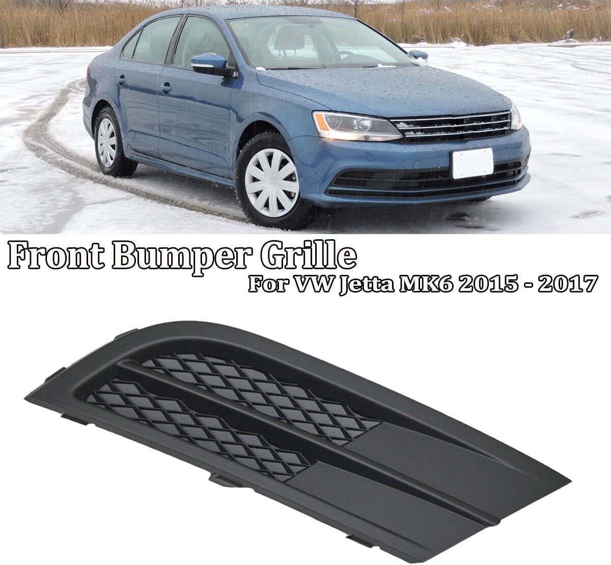 ya 7 8.24 baidi Front Bumper Fog Light Cover Grille Right Side For 2015-17 for VW for JETTA MK6 Facelift