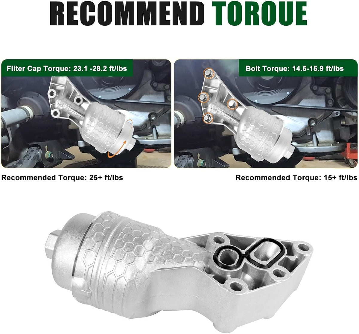ya 4 8.8.2 Oil Filter Full Aluminum Housing kit for Kia Telluride 2020-2024 NO.26300-3LAA0