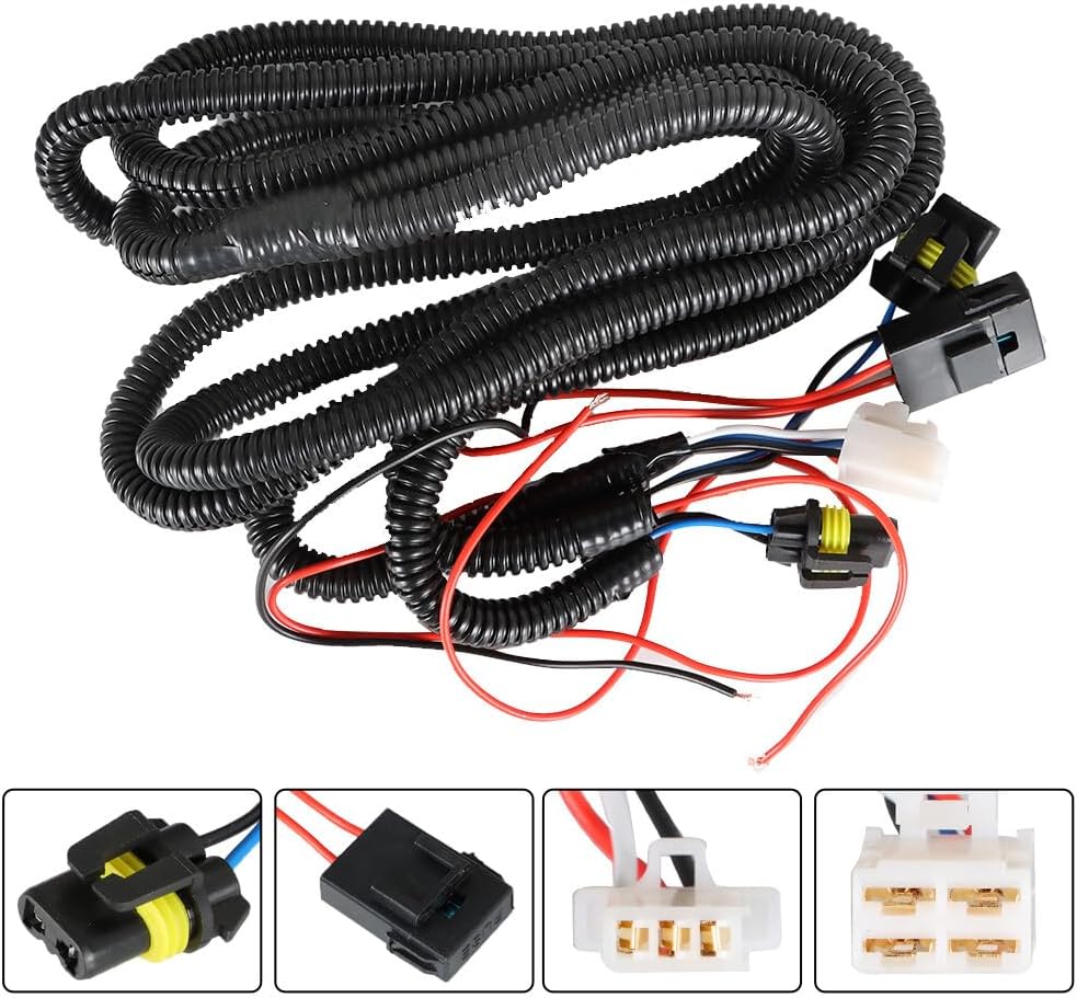 ya 9 10.24 Driver + Passenger Anti-collision Fog Light with Wiring + Switch for for Cadillac SRX 2012-2016