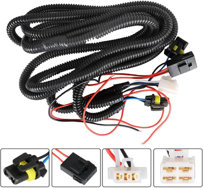 ya 9 10.24 Driver + Passenger Anti-collision Fog Light with Wiring + Switch for for Cadillac SRX 2012-2016
