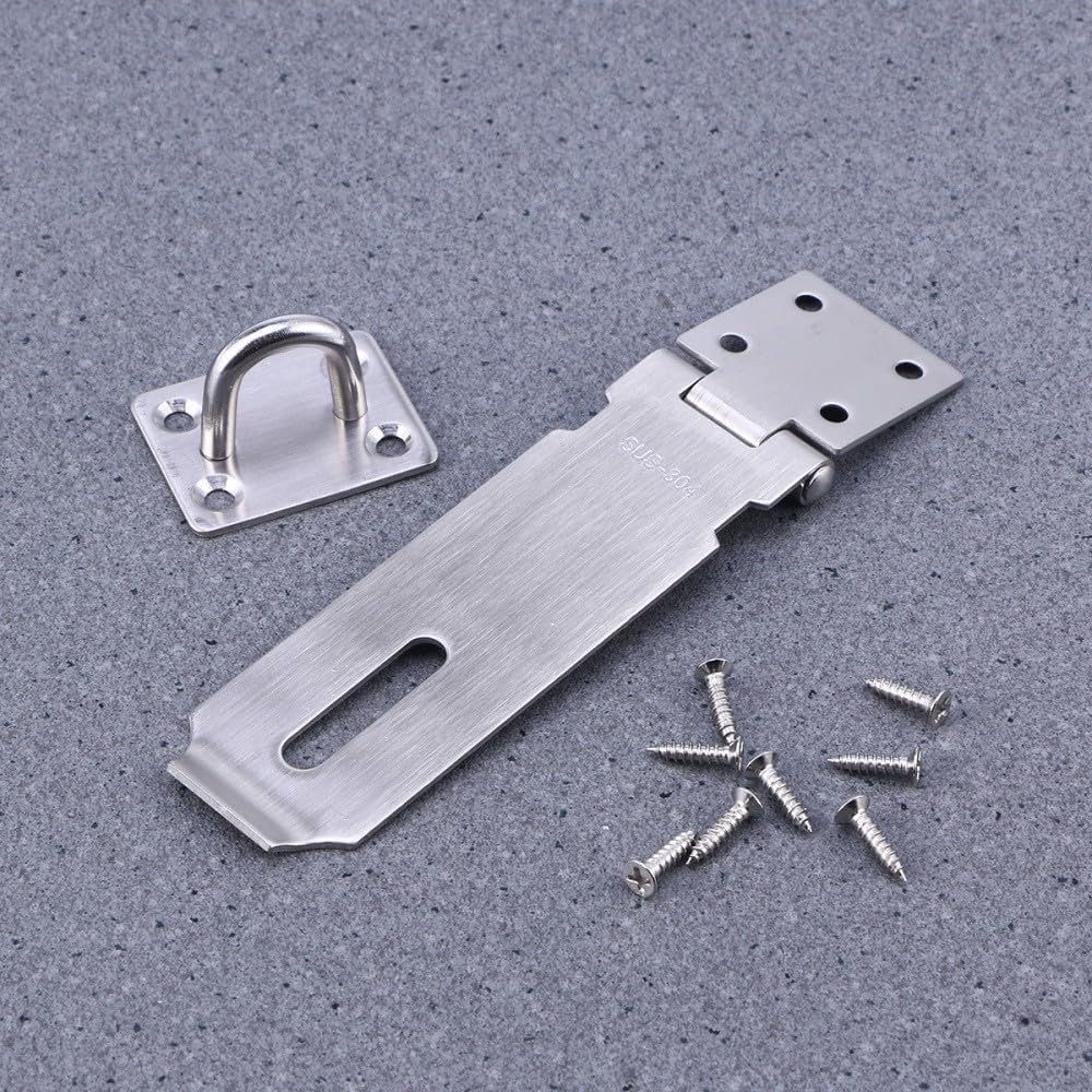 ya 26 10.21 baidi 5 Inch Stainless Steel Lock Hasp Latch Door Buckle Hardware and Staple Padlock