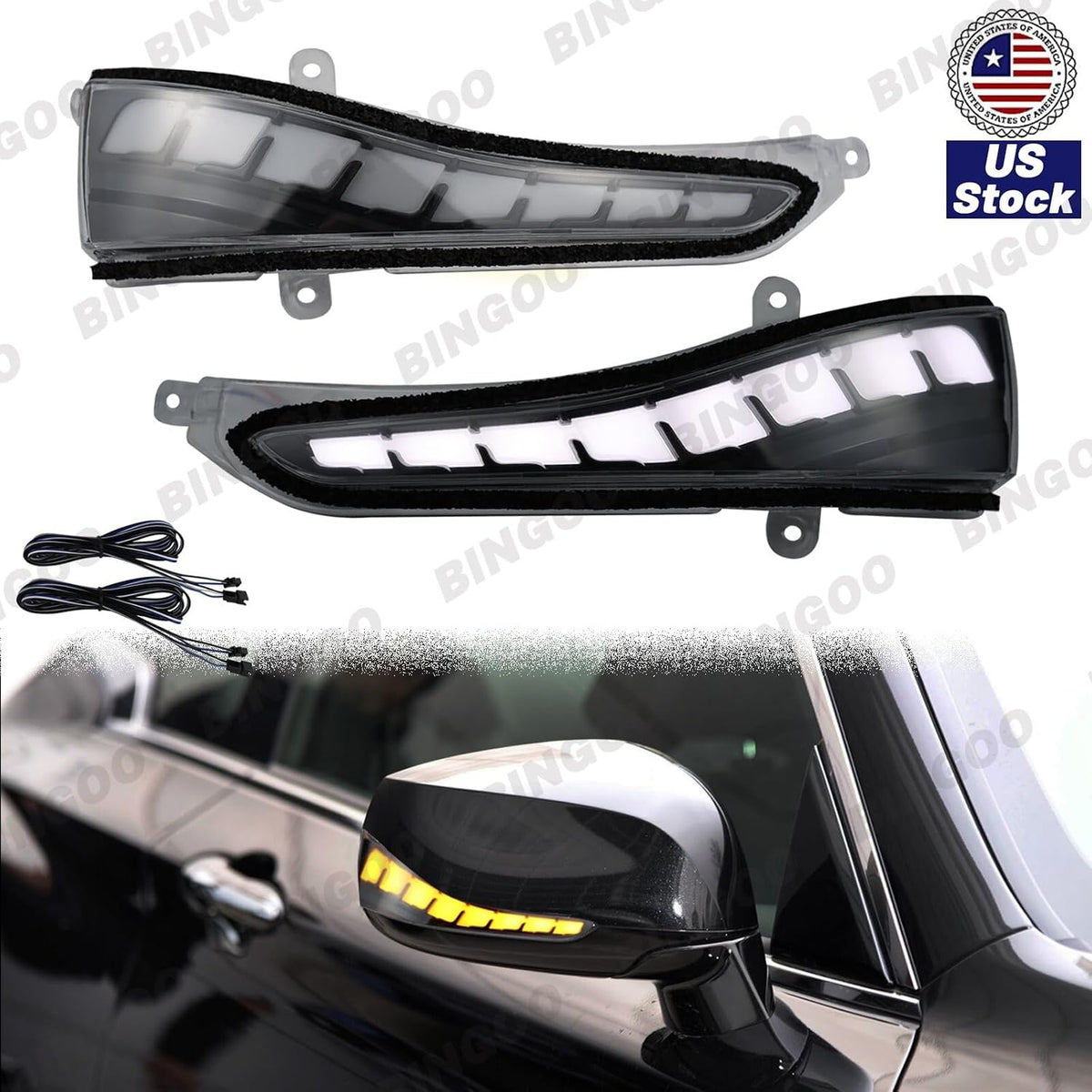ya 11 9.14 baidiLED Side Mirror Sequential Turn Signal Light for Infiniti Q50 Q60 2014-2021 QX
