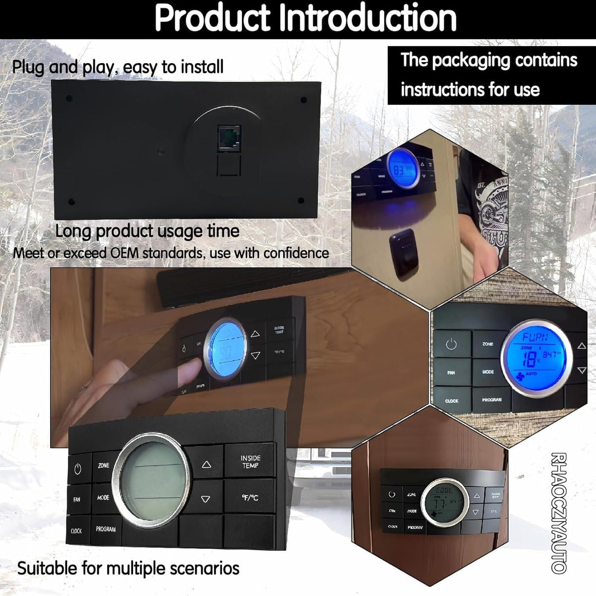 ya 10 9.16 baidi Black 10-Button? 3314082.000 RV Multi-Zone Comfort Control Center II Thermostat