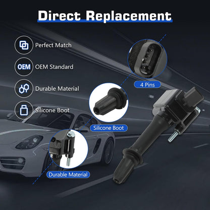 ya 9 10.24 4X Ignition Coils & Iridium Spark Plugs for Chevy for Cruze Malibu 1.4L 1.5L UF802