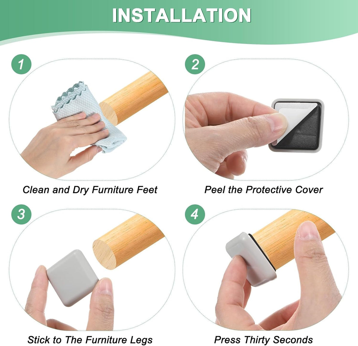 ya 26 10.21 baidi 16-Pack Furniture Sliders 1.57 Square Self-Adhesive Mover Glides Square [Beige]