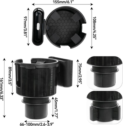 ya 6 8.14 Universal Car Cup Holder Adapter Expander for Large Bottles Mugs Multifunctional