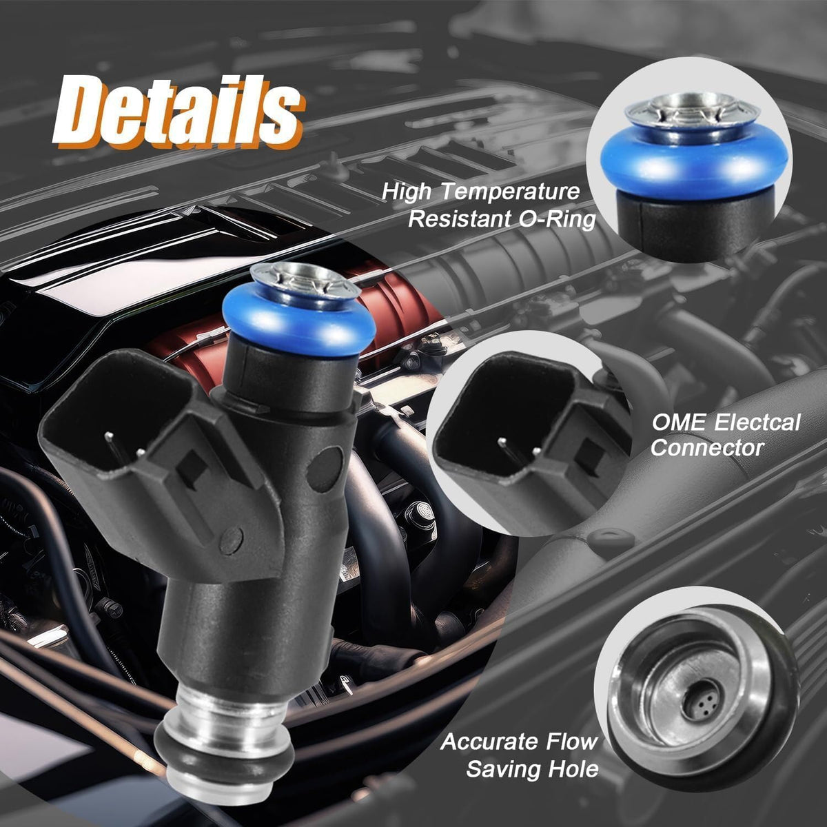 ya 10 9.16 baidi 8pcs New GM Fuel Injectors 12613411 for GMC for Chevrolet 4.8L 5.3L
