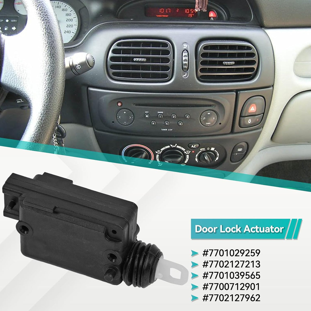 ya 11 9.14 baidiFront Or Rear Door Lock Actuator 7702127213 for for Renault Scenic Megane CLIO MK1 2