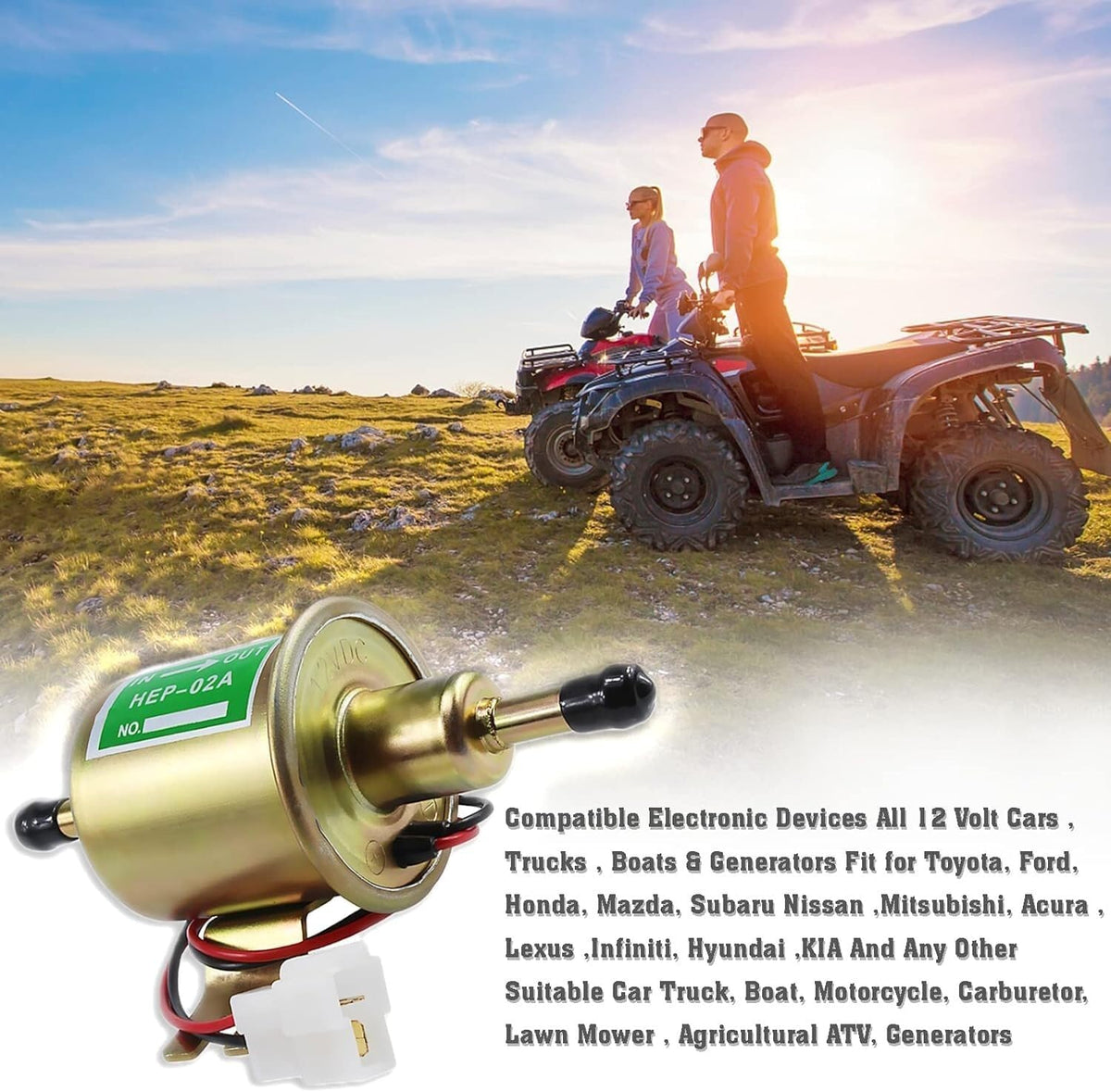 ya 27 10.13 baidi HEP-02A 2.5-4 PSI Metal Solid Gasoline Diesel Engine Motorcycle Lawn