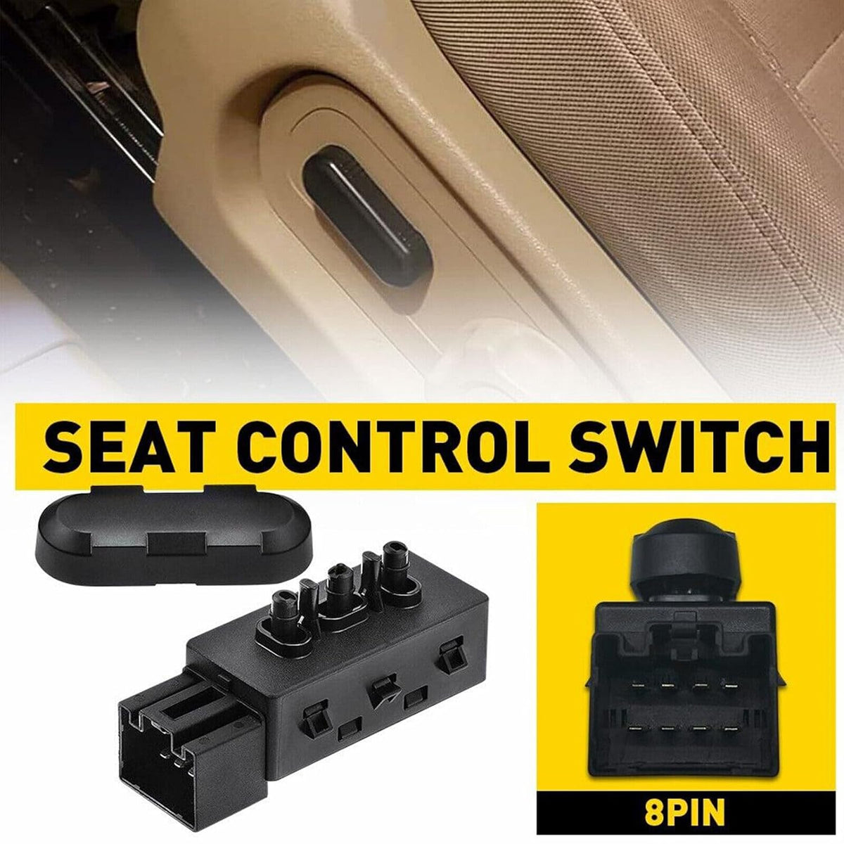 ya 4 8.8 5F9Z14A701AA Fits for Ford F150 Driver 6-Way Power Seat Control Switch Adjustment 