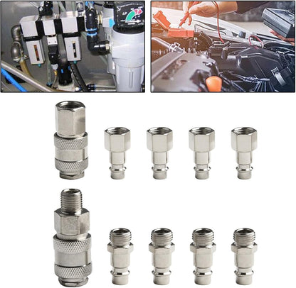ya 14 9.20 baidi Efficient Pneumatic Connectors 10 Piece Set of Self Locking Air Hose Couplings-1
