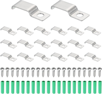 ya 26 10.21 baidi 20Pack Stainless Steel Pipe Strap Fit for 4x16mm Light Strip Cable Strap Clamp