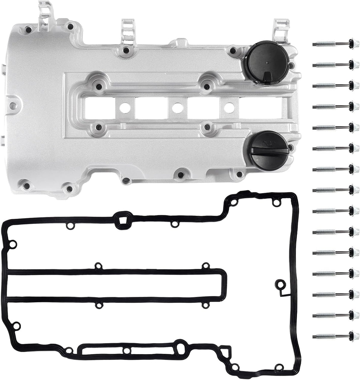 ya 11 9.14 baidiAluminum Valve Cover Upgrade Engine Set Kit w/Gaskets Bolts Fit for Chevy for Cruze