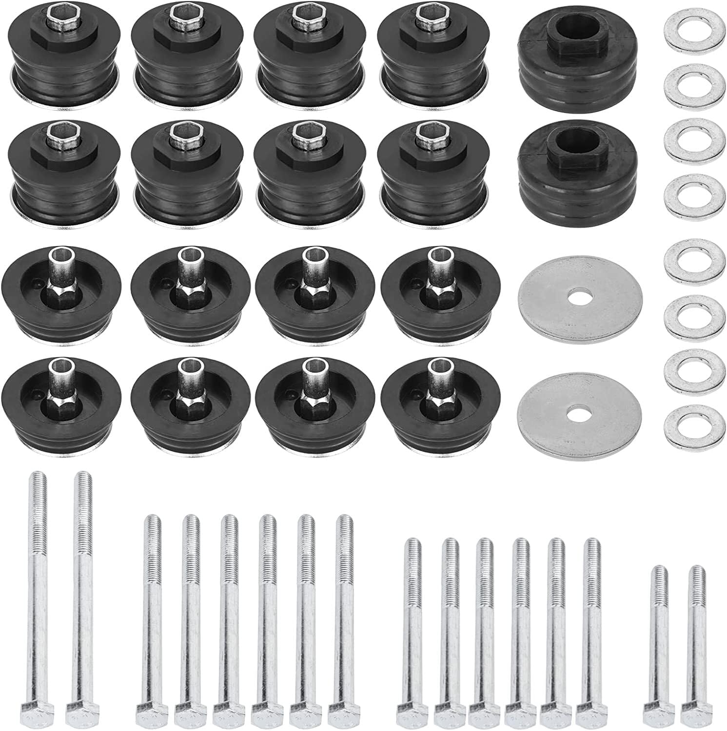 ya 2 8.15 Body Cab Mount Bushing Kit for 2008-2016 for Ford F250 F350 Super Duty 2WD 4WD Black