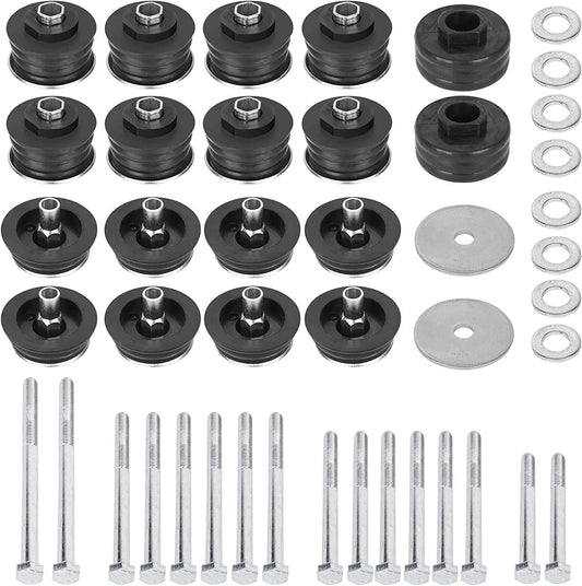 ya 2 8.15 Body Cab Mount Bushing Kit for 2008-2016 for Ford F250 F350 Super Duty 2WD 4WD Black