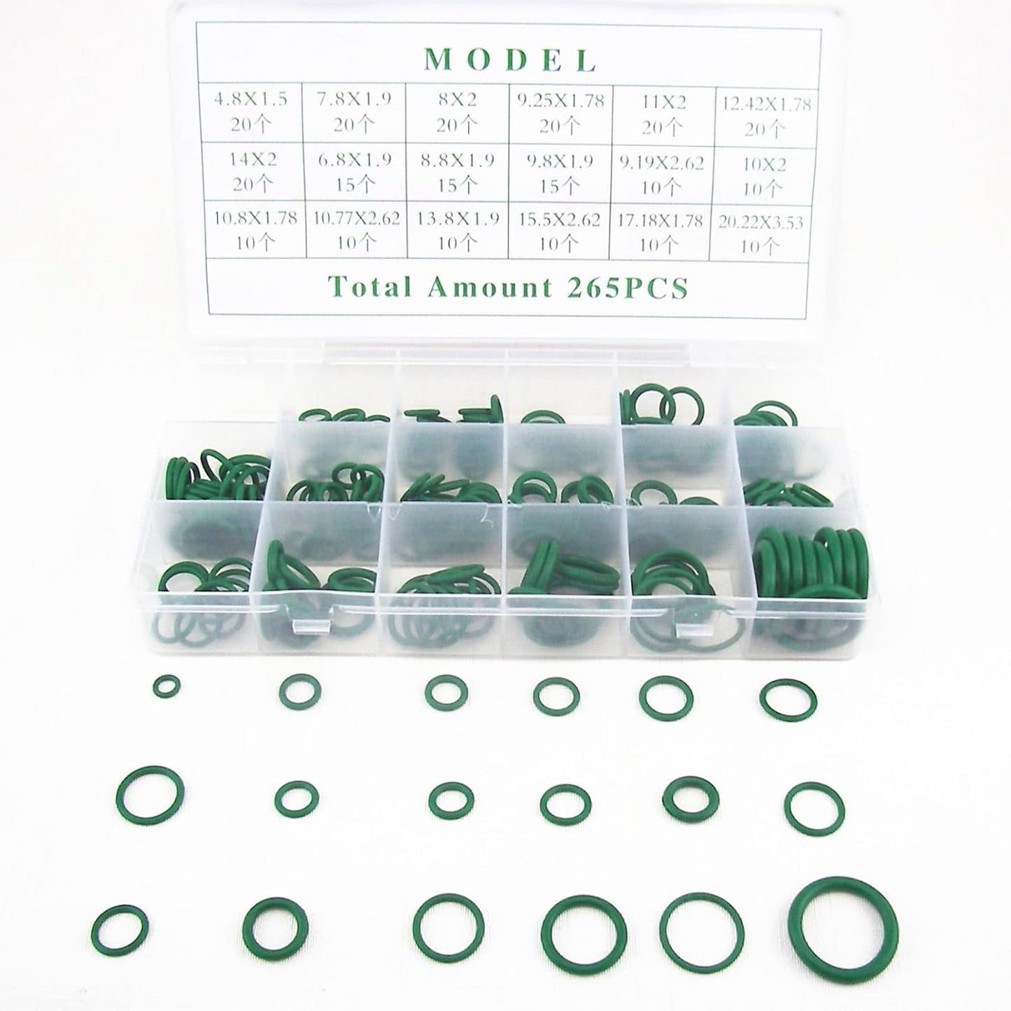 ya 4 8.10 265 Pcs Car A/C System Air Conditioning O Ring Seals Set Rapid Repair Kit Tool