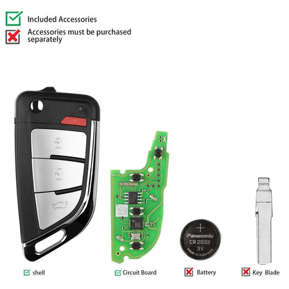 ya 3 8.24 baidi 5X XKKF20EN Wire Remote Key Memoeial 3+1 Buttons for H.onda for Buick for Ford HK