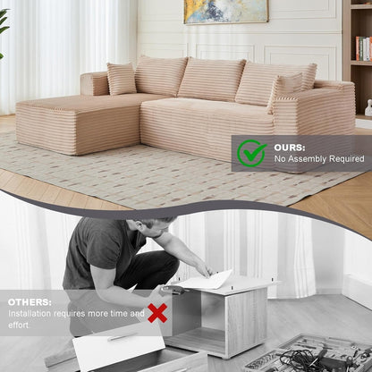 ya 28 10.13 baidi Compression Sectional Couch W/ Chaise