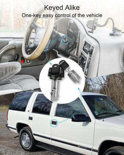 ya 9 10.24 New Ignition Switch & Door Lock Cylinders with Keys for Chevy for GMC C/K Suburban