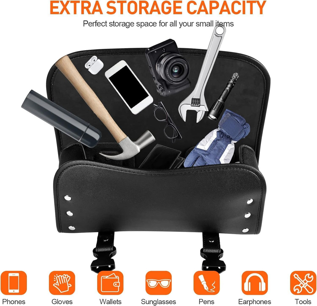 ya 11 9.14 baidiMotorcycle fork side saddle bag tool bag luggage compartment bag suitable for Harley Sportster