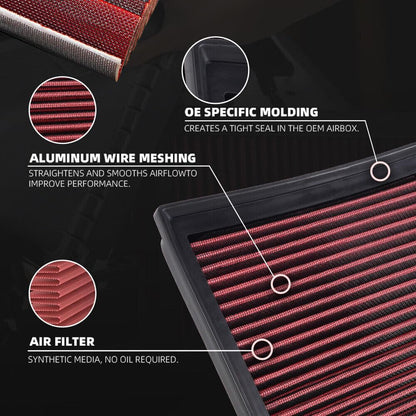 ya 13 9.15 baidi 33-2438 Engine Air Intake Filter Fit for 2010-2024 for 4Runner FJ Cruiser 4.0L GX460