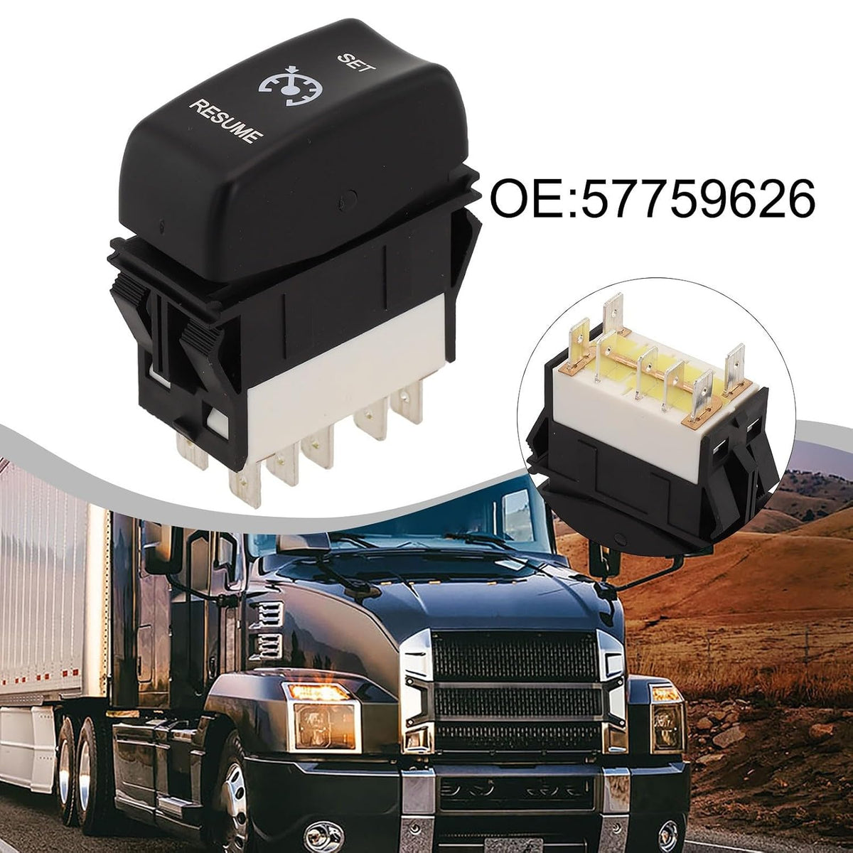 ya 23 10.7 baidi Engineered Rocker Switch Button for for Kenworth Cruise Control 57759626 Use