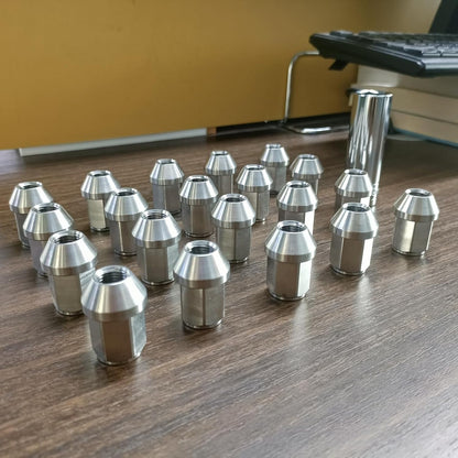 ya 5 8.10 20Pcs M12x1.25 Lug Nuts Wheel Nuts Lug Nuts 19mm Hex 35mm Tall Stainless Steel