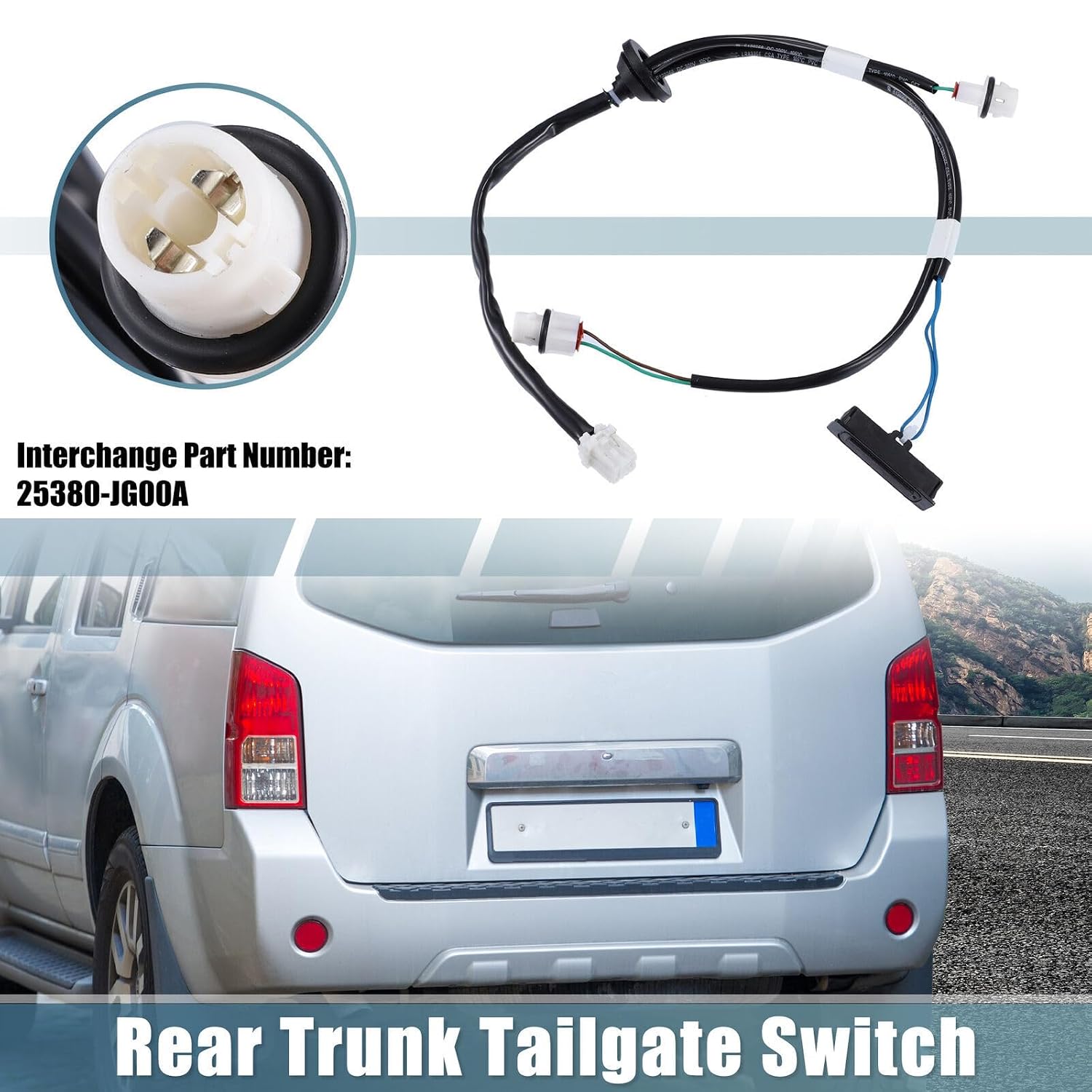 ya 6 8.24 baidi Suitable for Nissan X-Trail 2007-2014 25380-JG00A Trunk Release Tailgate Open Switch 