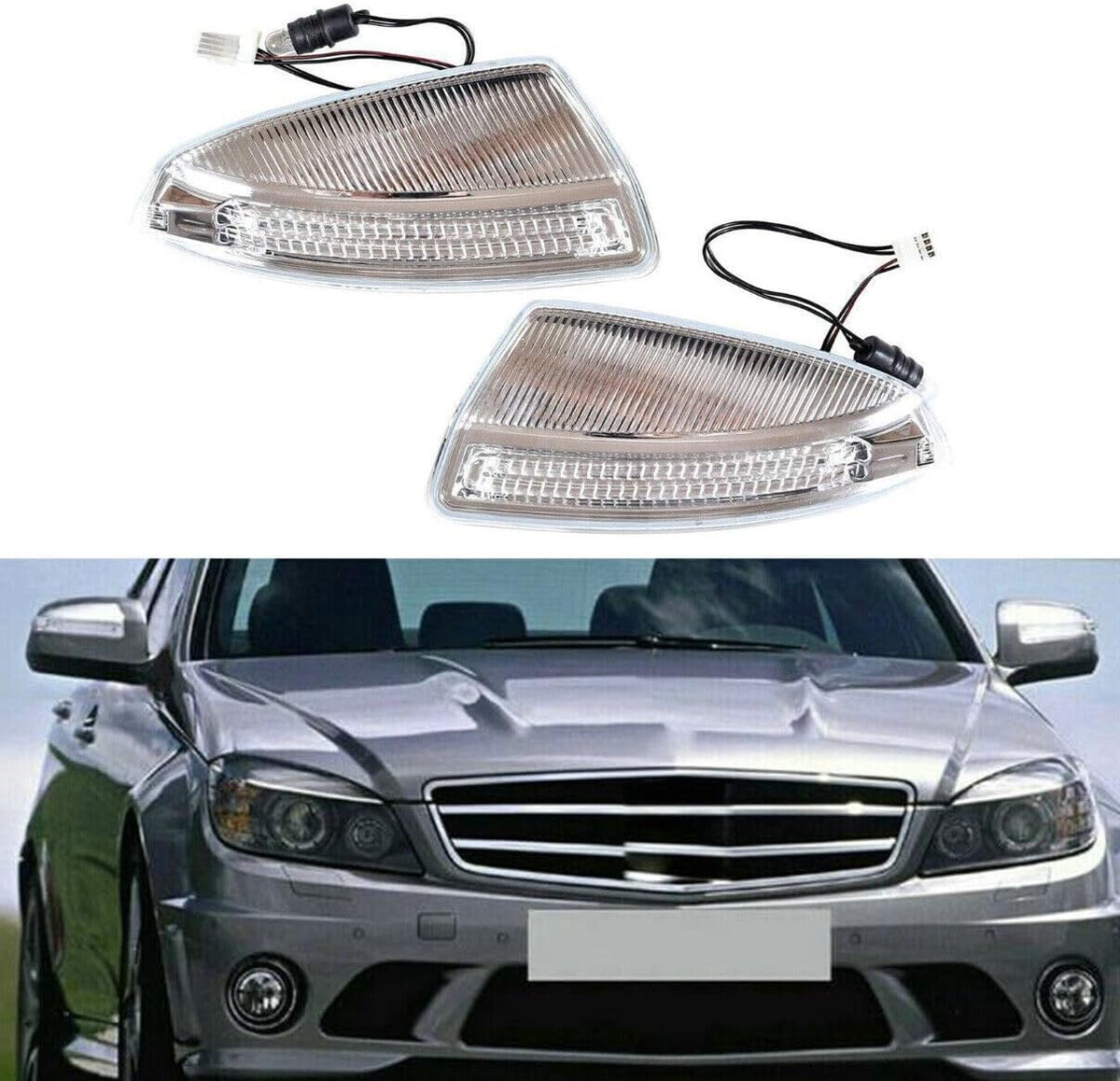 ya 14 9.20 zhengce 1649061300+1649061400 Pair Door Mirror Turn Signal Lamps For MB ML GL W164-1