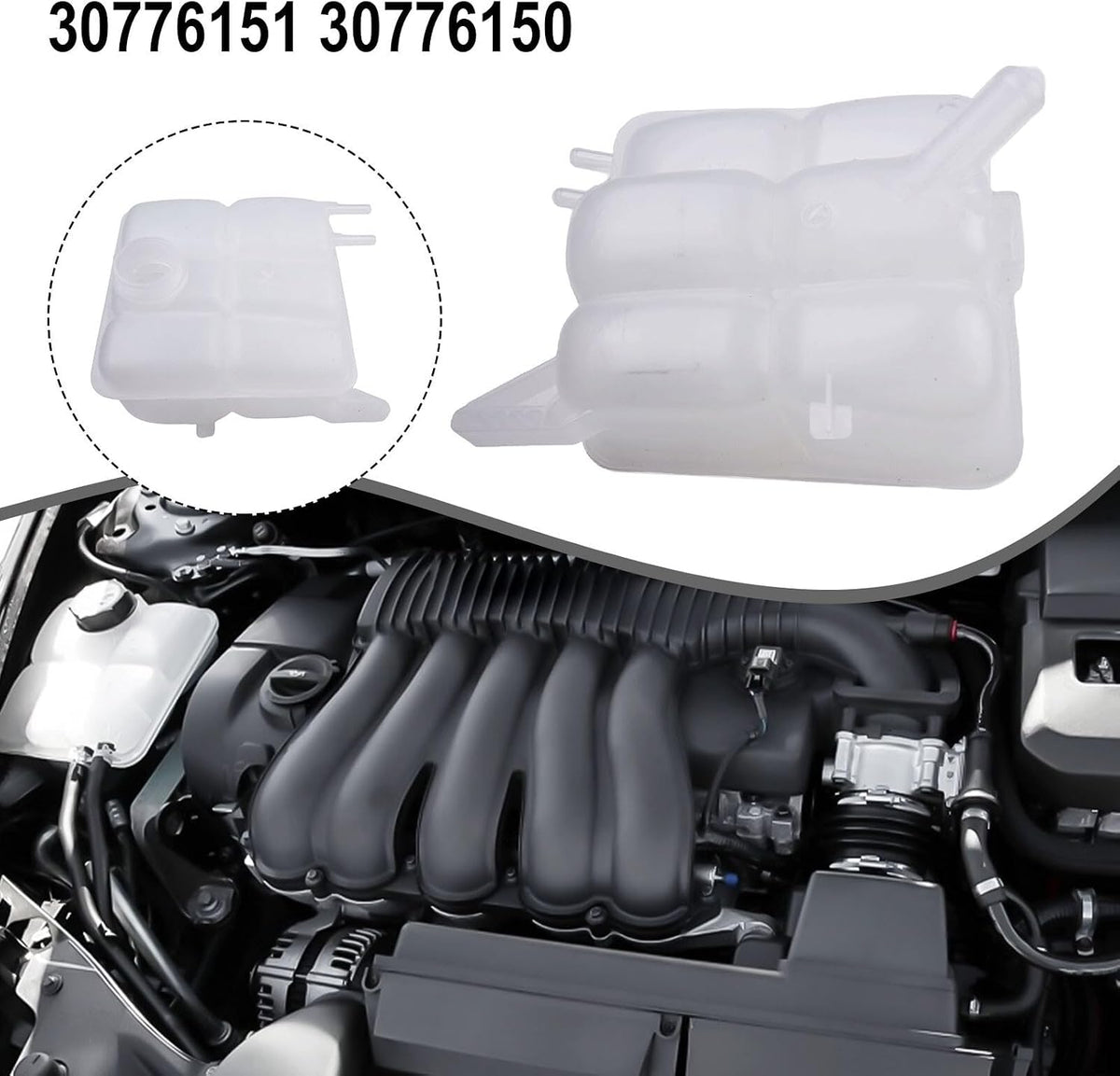 ya 10 9.16 baidi Car Engine Coolant Recovery Radiator Expansion Tank for for Volvo S40 V50 30776151