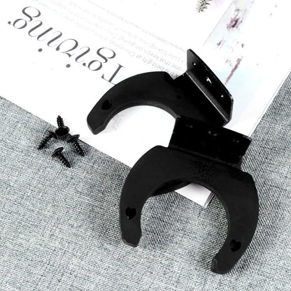 ya 26 10.21 baidi 2 PCS Microphone Wall Hangers Mount Hook Holder (Black)