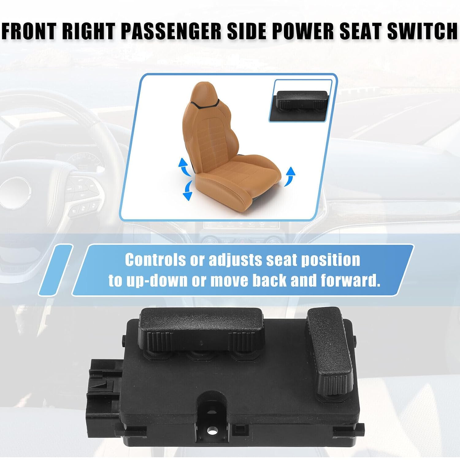 ya 6 8.24 baidi 8 Way Power for SEAT Control Switch 12450254 fit for GMC Sierra Right Passenger Side