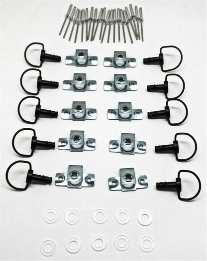 ya 6 8.24 baidi 10 Set 1/4 Turn Fairing Race Fasteners Turn Quick Release D-Ring 17mm Accessory
